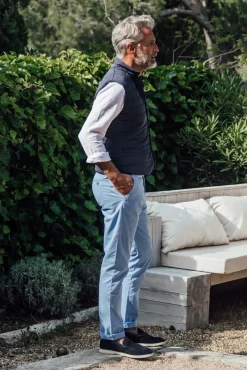 Les Canebiers Tartane pants - Sky Blue<Homme Pantalons