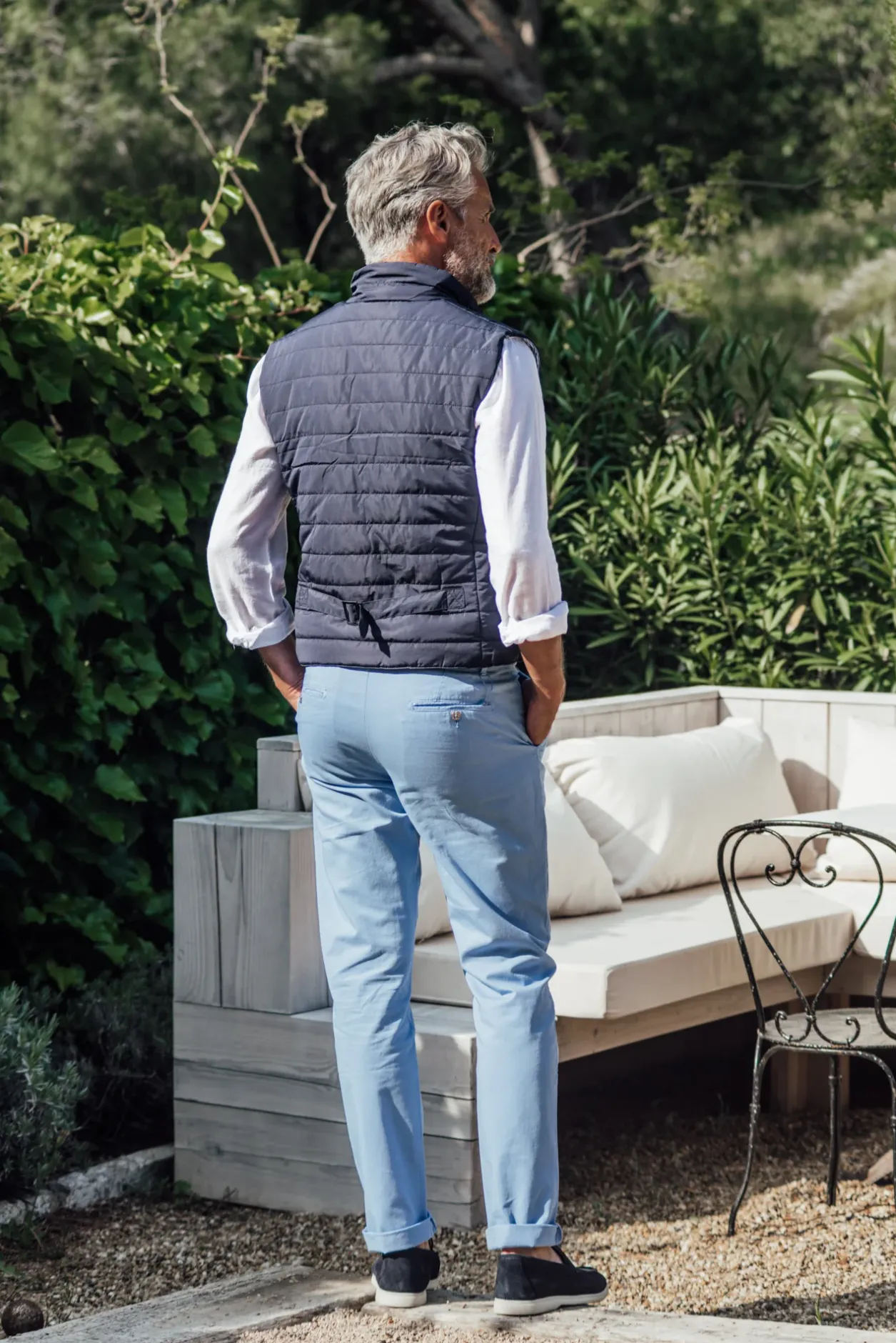 Les Canebiers Tartane pants - Sky Blue<Homme Pantalons
