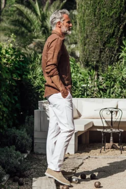 Les Canebiers Tartane pants - White<Homme Pantalons