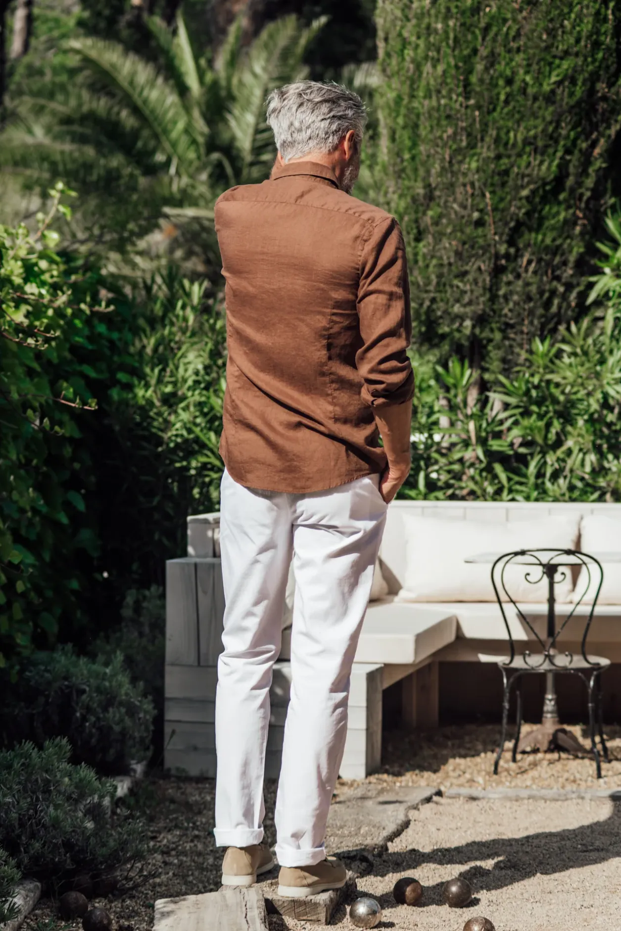 Les Canebiers Tartane pants - White<Homme Pantalons