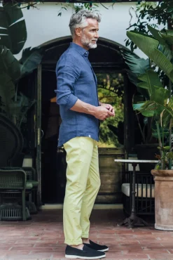 Les Canebiers Tartane pants - Yellow<Homme Pantalons