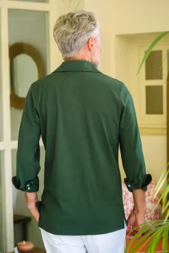 Les Canebiers Vallon Shirt - Green<Homme Chemises