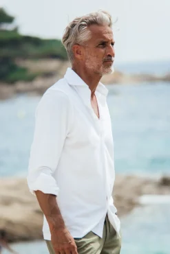 Les Canebiers Vallon Shirt - White<Homme Chemises