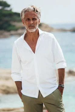 Les Canebiers Vallon Shirt - White<Homme Chemises