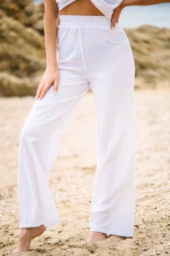 Les Canebiers Vernatelle Pants - White<Femme Pantalons